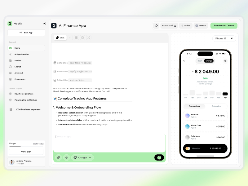 Flutter AI App Builder