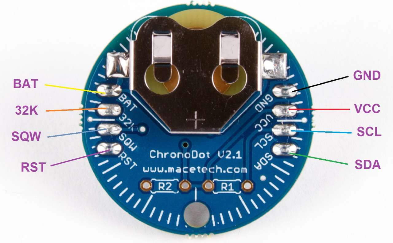 ChronoDot RTC V2 Pinout