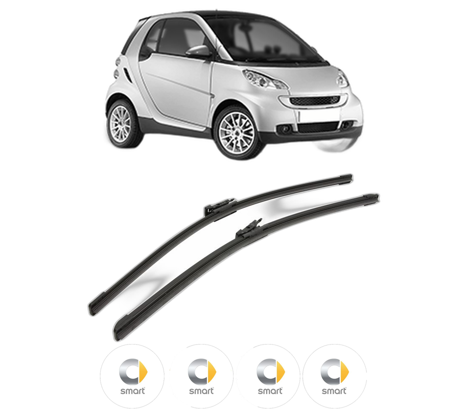 Set stergatoare auto SMART FORTWO Coupe (451) din 2007-2013, pentru parbriz auto, 2 bucati, Bosch Aerotwin, din cauciuc siliconat rezistent, 4 Stickere Auto SMART