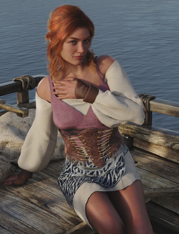 dForce LA Pirate Dress for Genesis 9
