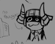 He has no thoughts in his head.