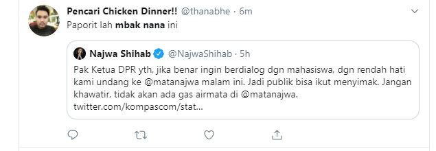 Najwa Shihab banjir dukungan