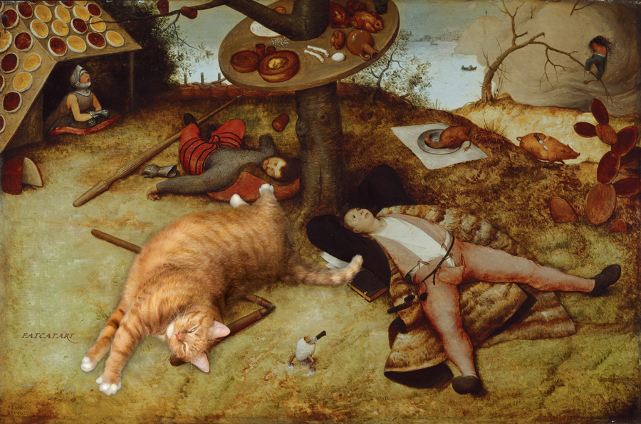 Bruegel-The-Land-of-Cockaigne-cat-w