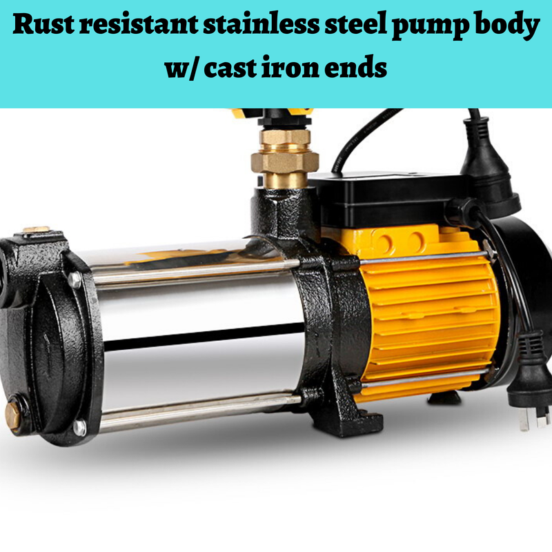 2500W Multi Stage High Pressure Rain Water Tank Pump Electric Garden