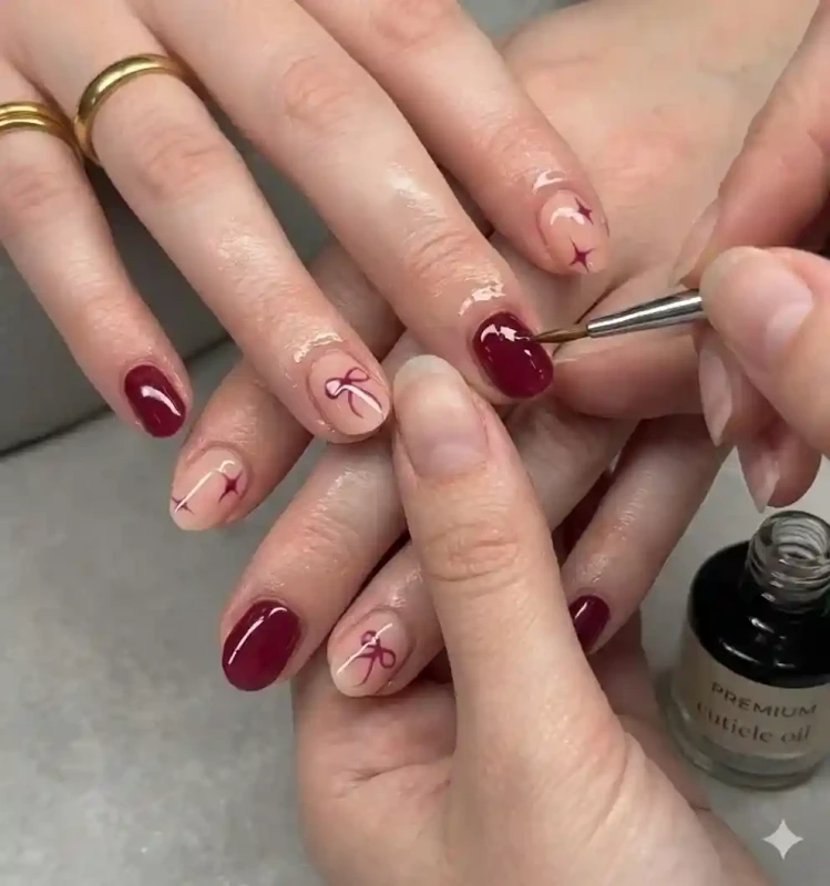 Simple nail art designs for short nails and cuticle care