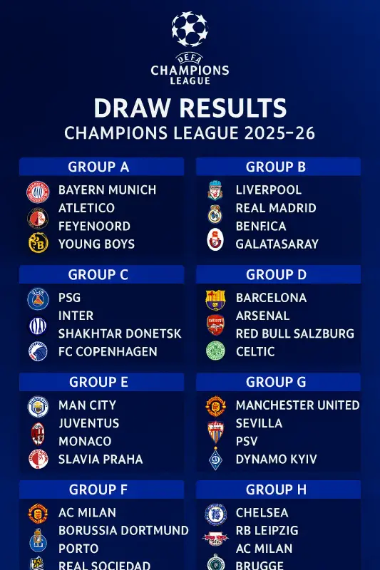 قرعة دوري أبطال أوروبا 2025-2026