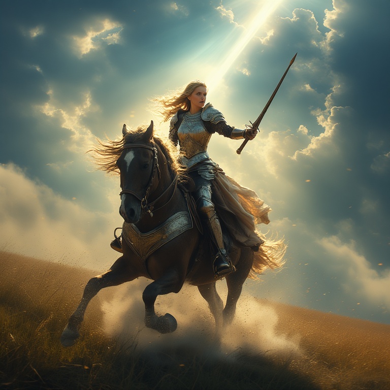 Armored-woman-charging-into-ba-(25)
