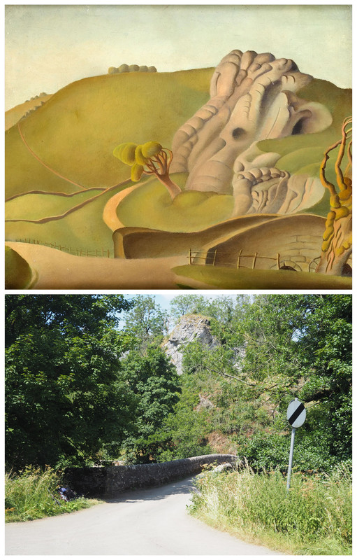 Bridge in a landscape then and nowjpg