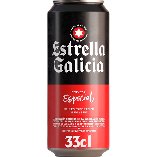 Cerveza Estrella Galicia 0.0 Lata (330 Ml.)