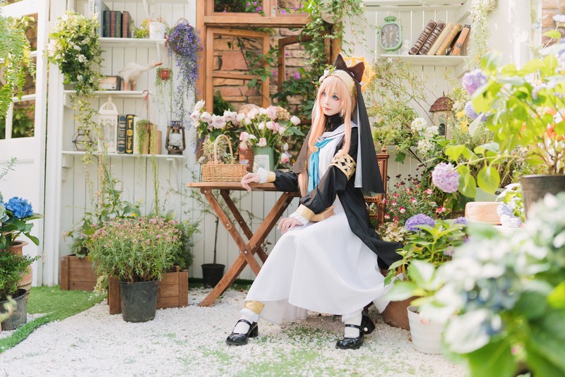 艾西Aiwest 碧蓝档案伊落玛丽修女Cosplay写真图集 修女主题高清图集 33P (98.4M)插图2