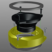 B22 Custom Door Speaker Bracket Foams and Screws Exploded-sm