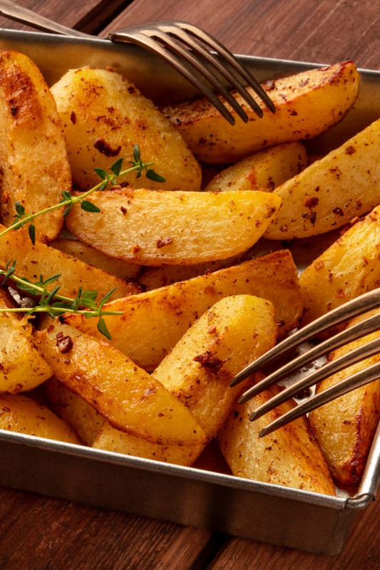 Roasted Potatoes in dish