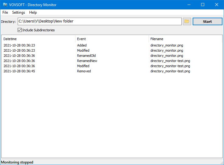 VovSoft Directory Monitor 1.6