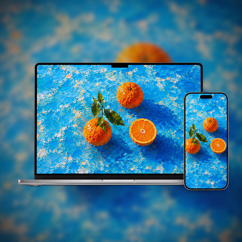 Privilege wallpaper bundle shown on laptop and phone