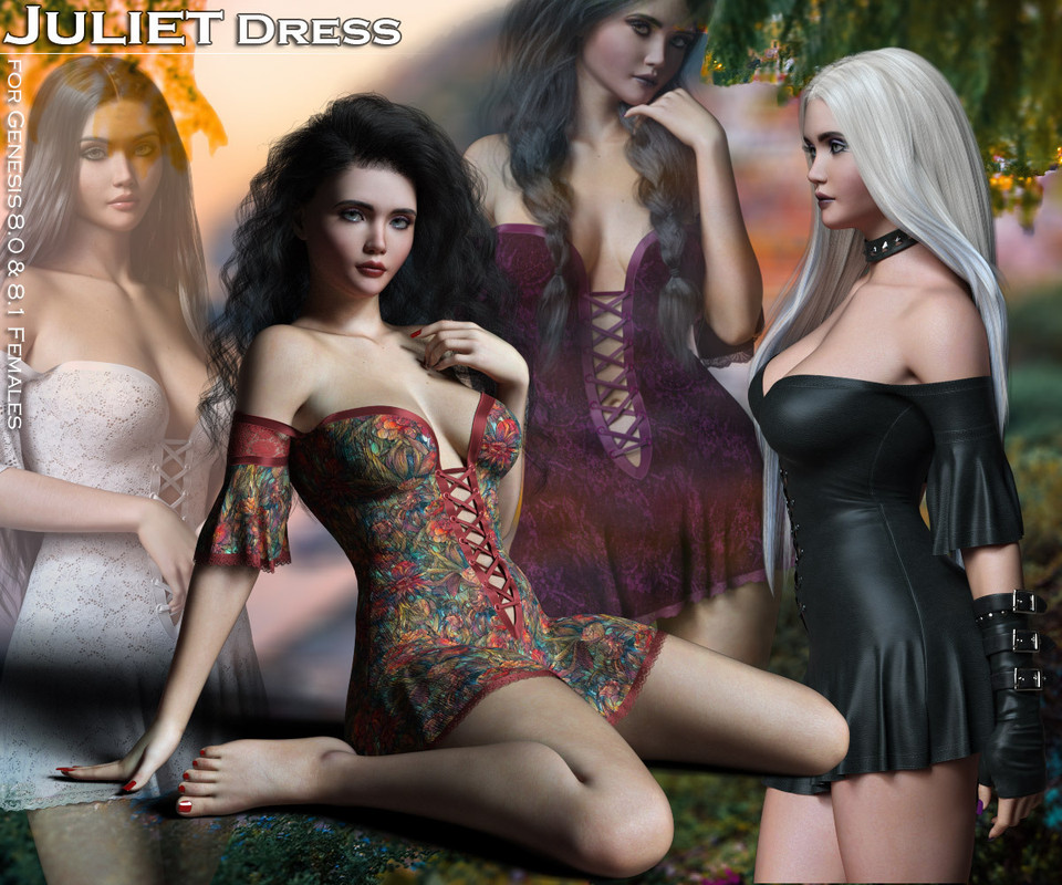 Juliet Dress for Genesis 8.0 and 8.1 Females