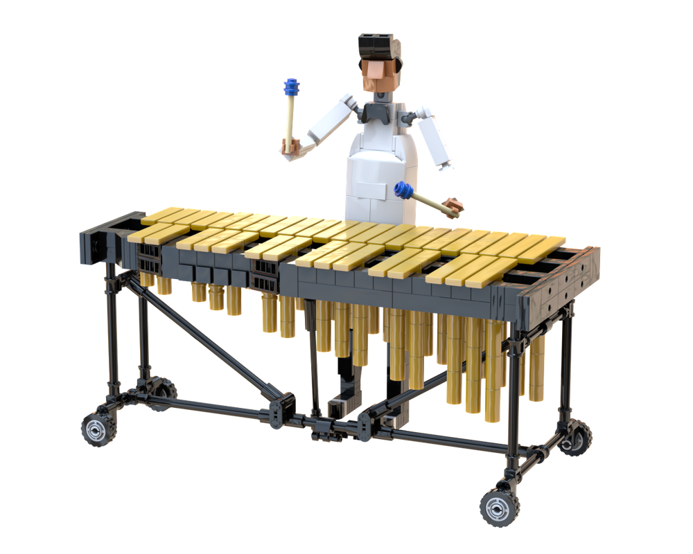 LEGO MOC Vibraphone player by brickuba Rebrickable Build with LEGO