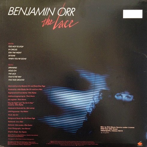 Benjamin Orr - The Lace (1986) [Vinyl Rip 24/192] Lossless+MP3