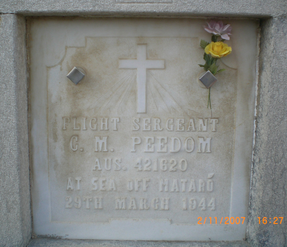14 - Flight  Sergeant  C. M. Peedom ( AUS. 421620 ) 29 - 03 - 1944