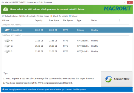 Macrorit NTFS to FAT32 Converter 1.8.0