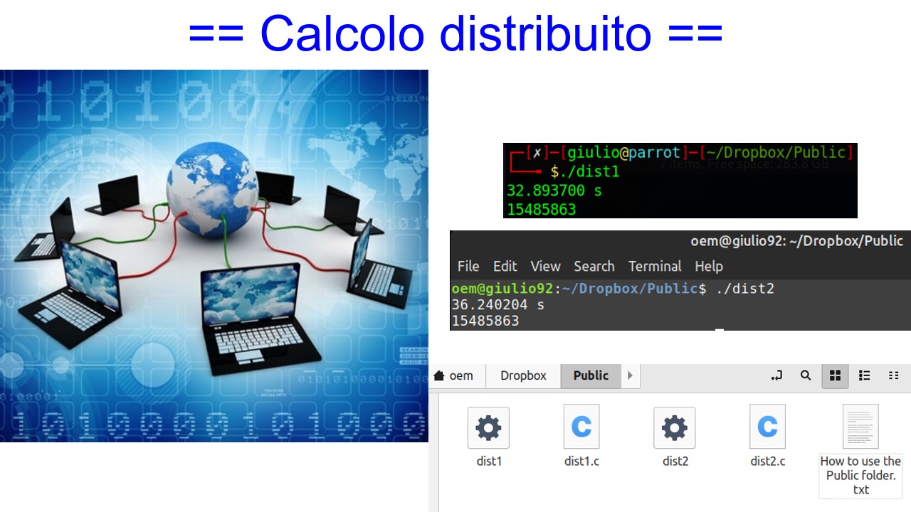 calcolo distribuito - esempio rete globale tramite Dropbox