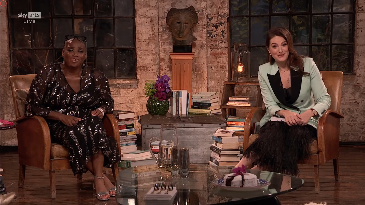 11.22 - 17.00.00 - Sky Arts Book Club Live. Andi Oliver and Elizabeth....ts_snapshot_01.35.41.862