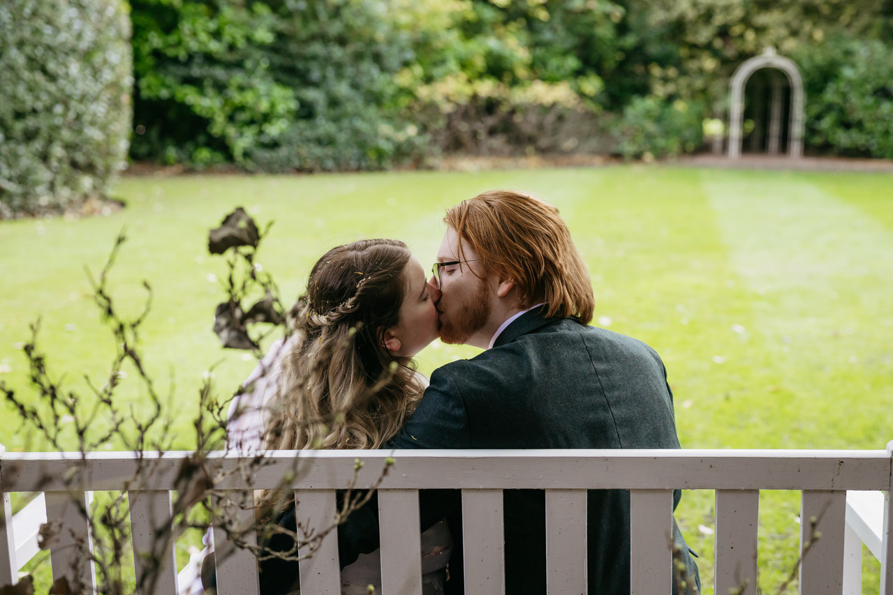 Patrick and Samantha on their wedding day