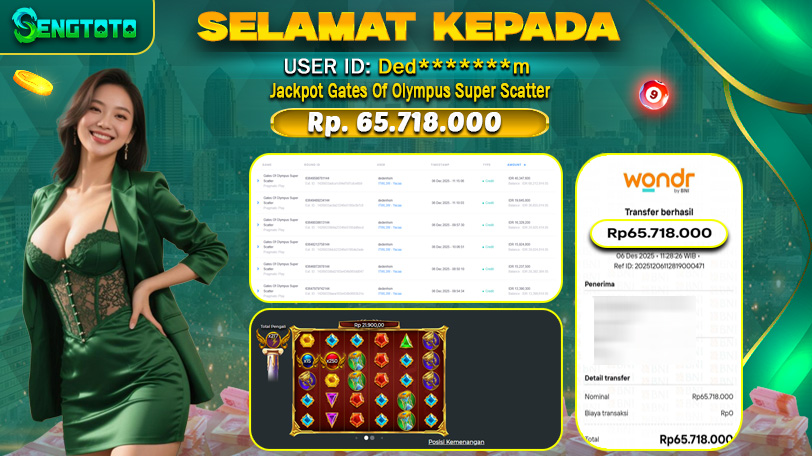 BUKTI PEMBAYARAN SLOT GATES OF OLYMPUS SUPER SCATTER