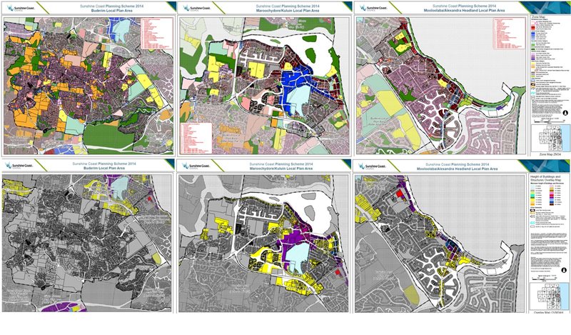 Sunshine Coast Planning Scheme 2014 - Local Plan Area Zoning & Building Heights