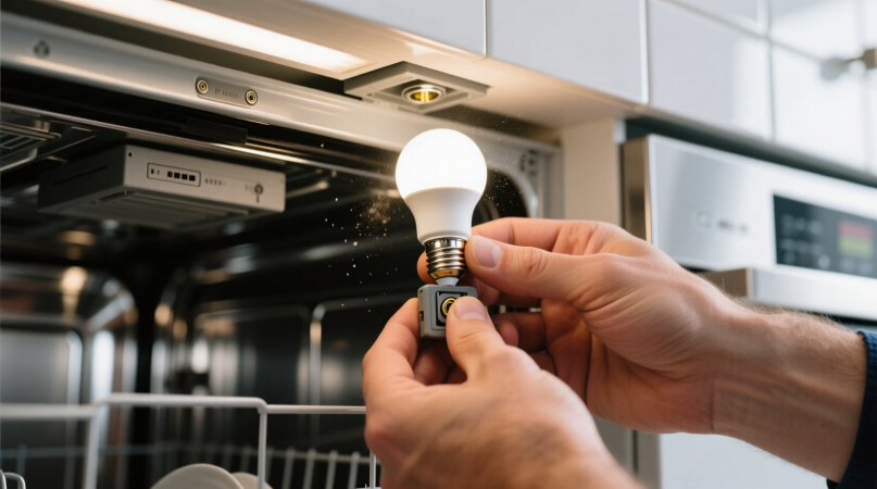 Замена лампы в сушилке для посуды