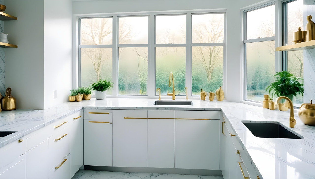 Modern White UPVC Window Design For Kitchens