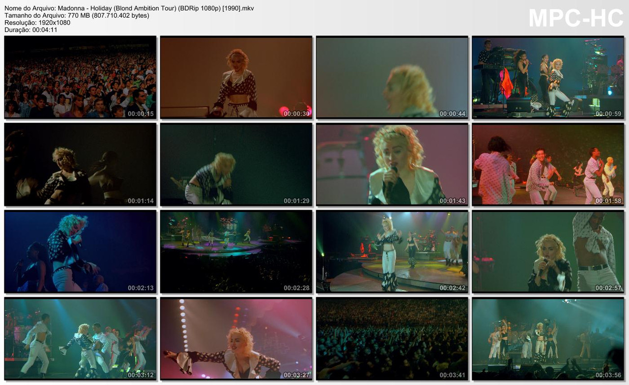 Madonna - Holiday (Blond Ambition Tour) (BDRip 1080p) [1990]