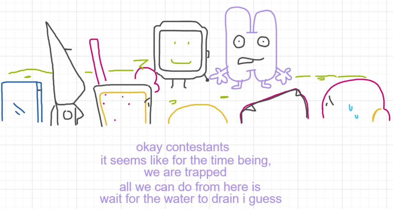 A panel from Ready Oar Knot, episode three of the Board Boards object show by Furretwalk/WalkingFurret.