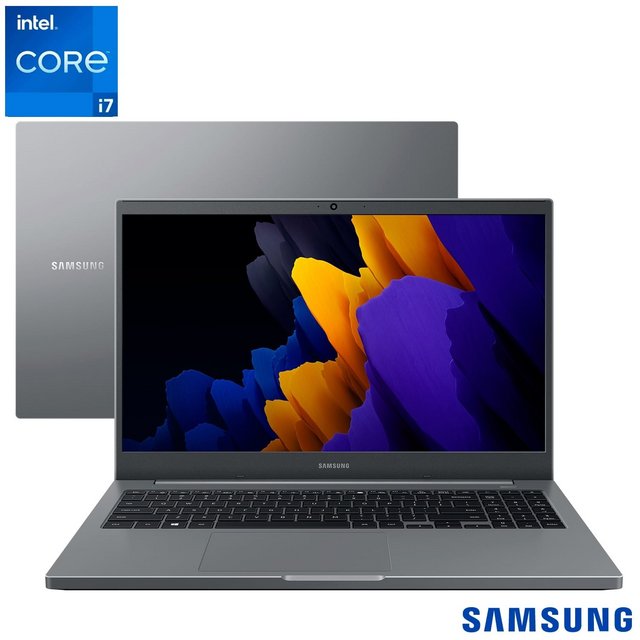 Notebook Samsung Intel® Core™ i7-1165G7, 8GB, 256GB SSD, Tela de 15,6″, Cinza- NP550XDA-KS1BR