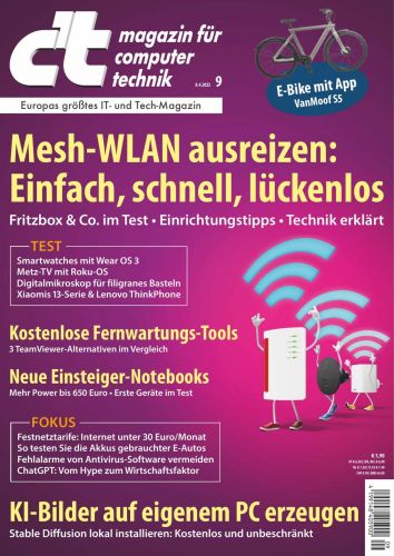Cover: ct Magazin für Computertechnik No 09 vom 08  April 2023