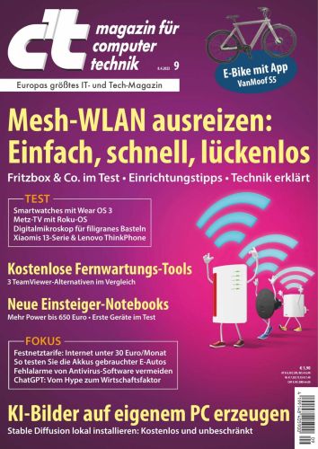 Cover: ct Magazin f&uuml;r Computertechnik No 09 vom 08  April 2023