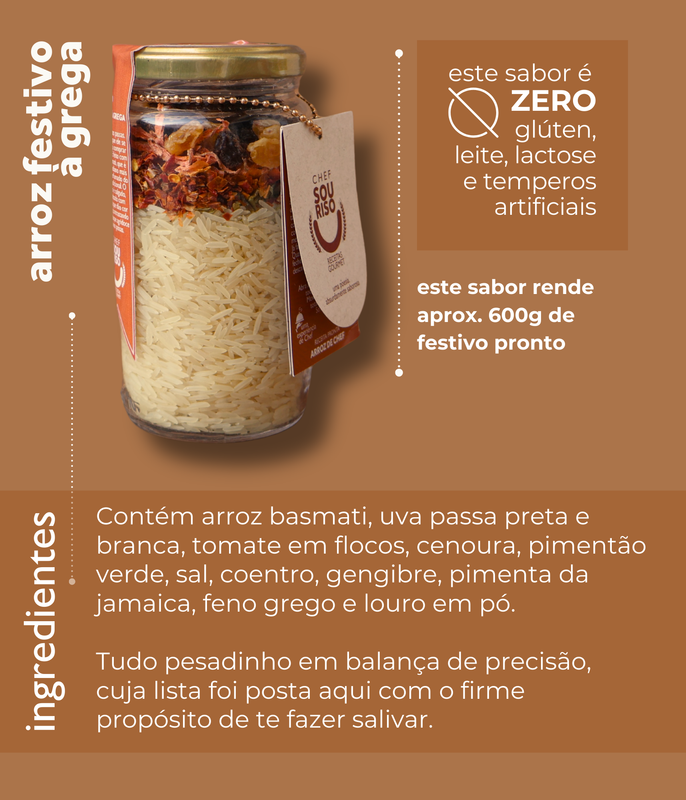 arroz a grega receita e ingredientes