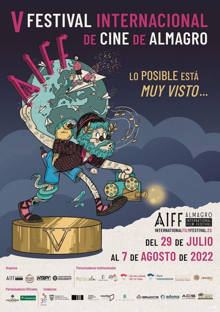 CARTEL DEL FESTIVAL INTERNACIONAL DE CINE DE ALMAGRO QUE SE CELEBRARÁ DEL 29 DE JULIO AL 7 DE AGOSTO