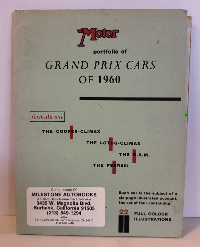 The Motor Portfolio of Grand Prix Cars of 1960