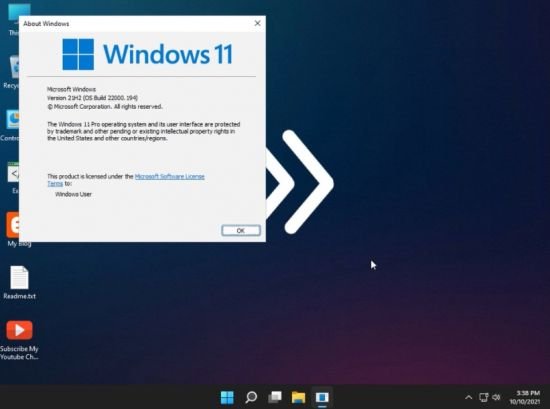 Windows 11 Preview 21H2 Build 22000.282 Lite TPM 2.0 Patched October 2021