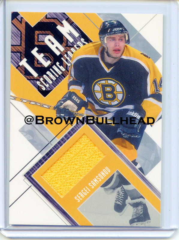 2002-03 BAP First Edition Jerseys #TSL-03 [Sergei Samsonov] [Boston Bruins] [~50] [swatch=yellow] a