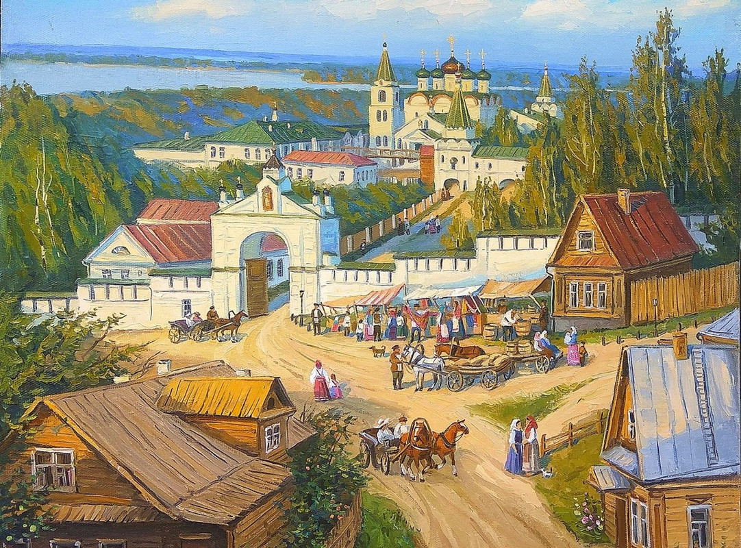 Кузовлева-Елена.Печорский-монастырь.2017г.холстмасло.фрагмент-2