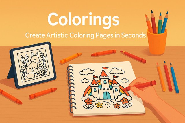 Colorings - Онлайн-генератор раскрасок с ИИ: текст→раскраска и фото→раскраска + библиотека 100 000+ бесплатных страниц