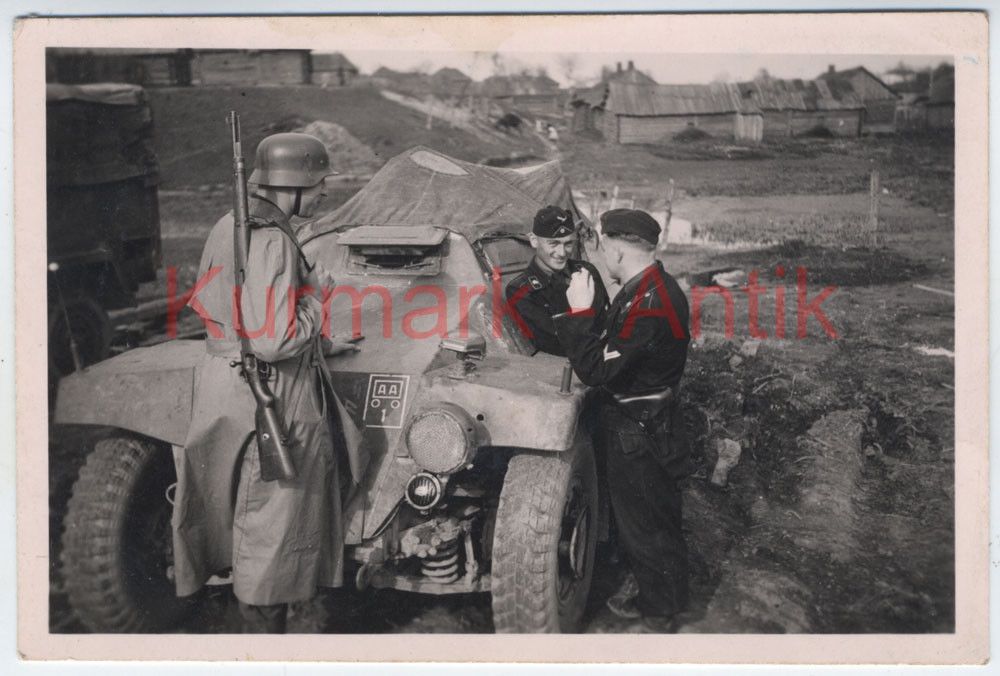 Foto Wehrmacht Panzer A.A.7 Russland Spähwagen 222 TOP Kennung !