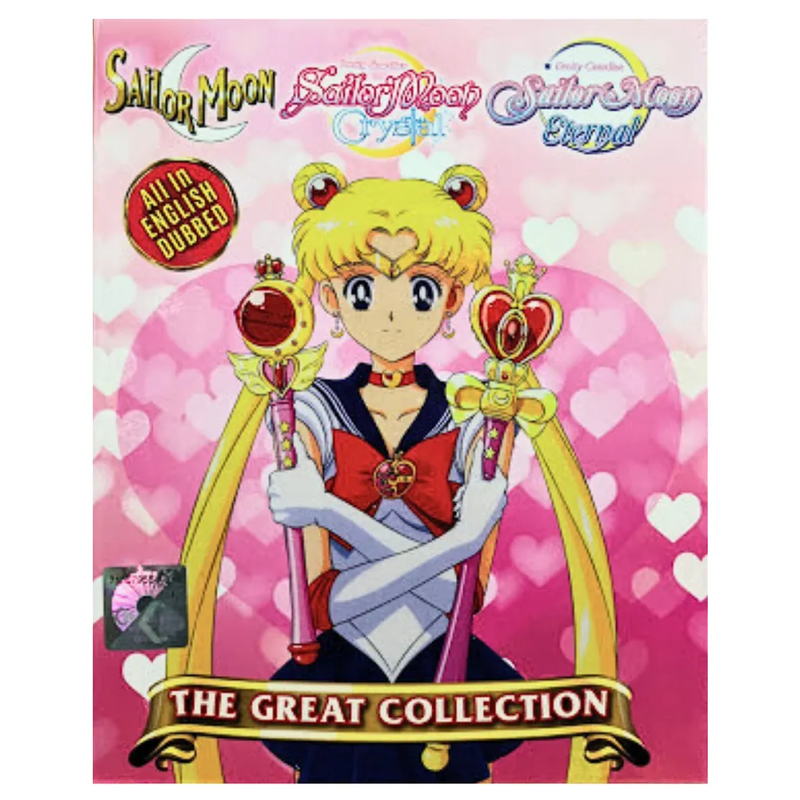 Sailor Moon DVD Complete Collection English Dub Series (Season 1-6+4 Movies)