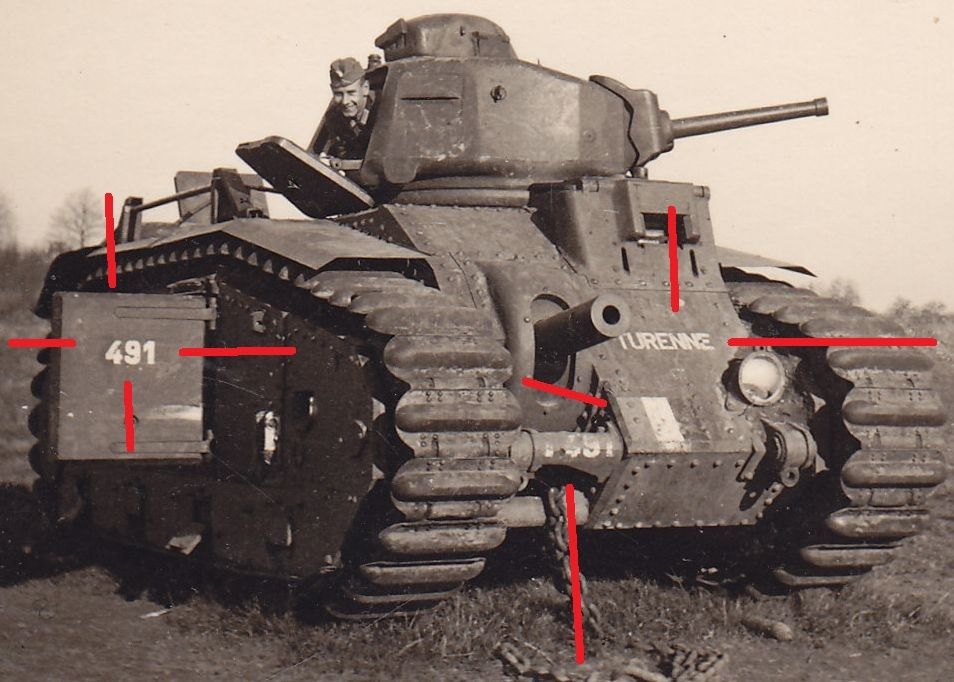 französischer Char B 1 Panzer TURENNE N° 491 28e