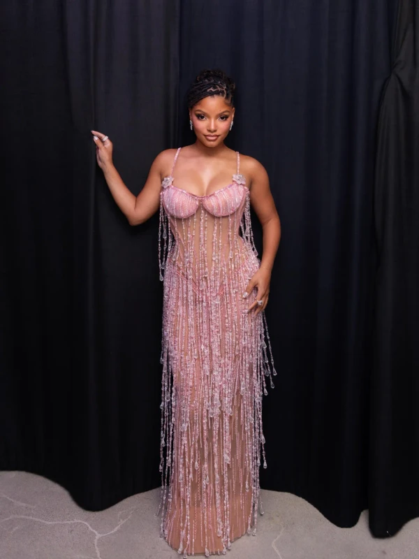 halle bailey in pink crystal gown at hollywood bowl broadway concert june 2026 3