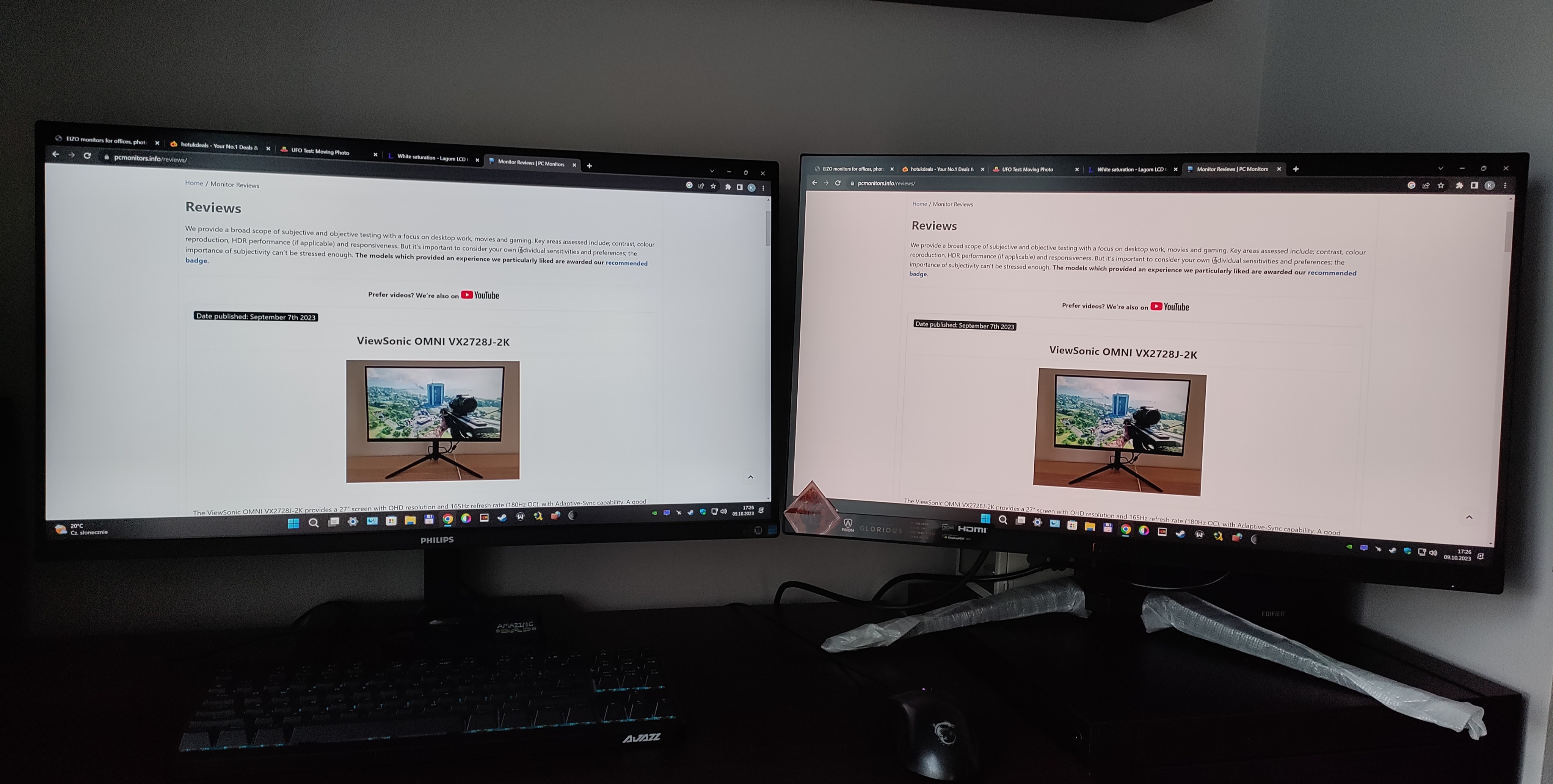Philips 288E2E vs AOC AG275QXN