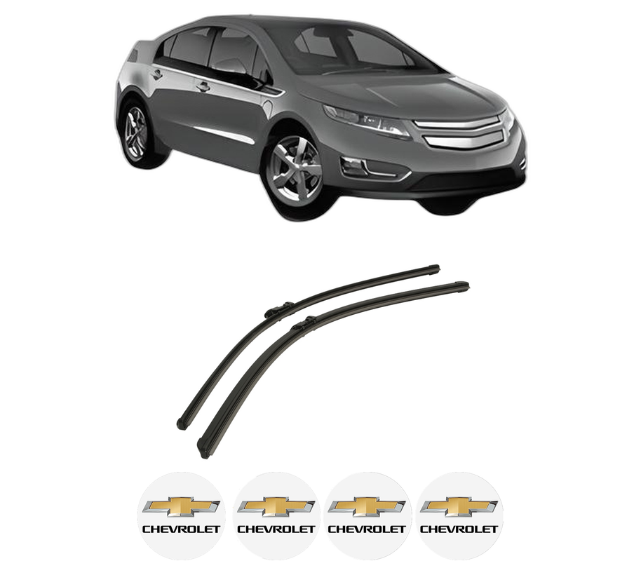 Set stergatoare auto CHEVROLET VOLT din 2011, pentru parbriz auto, 2 bucati, Bosch Aerotwin, din cauciuc siliconat rezistent, 4 Stickere Auto CHEVROLET