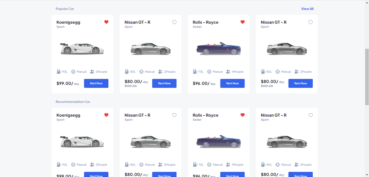 Home page content
