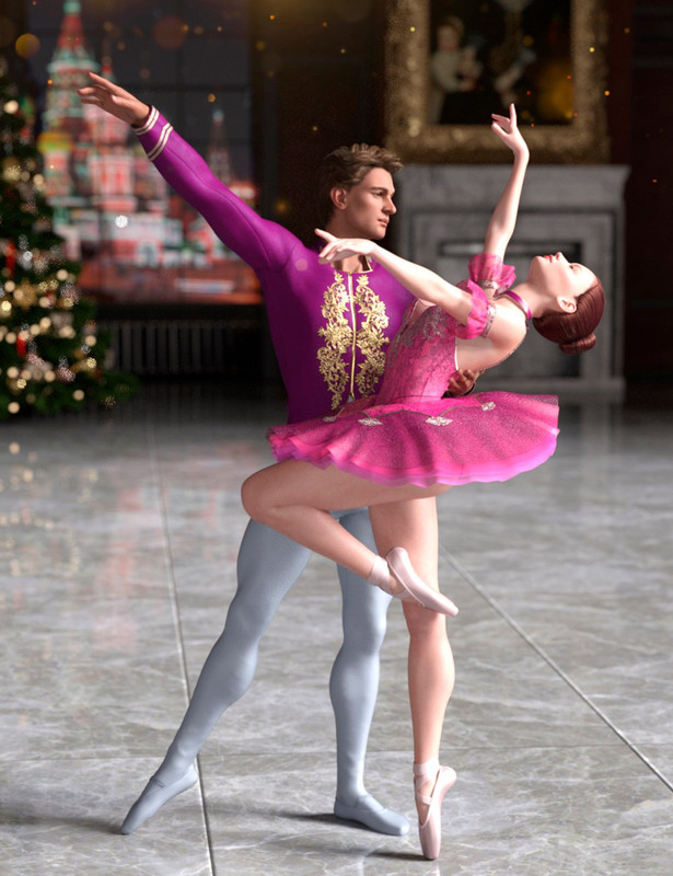 Ballet Icon Gala Outfits for Genesis 8.1 Female and Genesis 8.1 Male